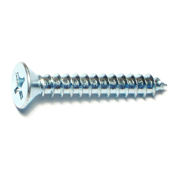 Midwest Fastener Sheet Metal Screw, #12 x 1-1/2 in, Zinc Plated Steel Flat Head Phillips Drive, 30 PK 63673 - main
